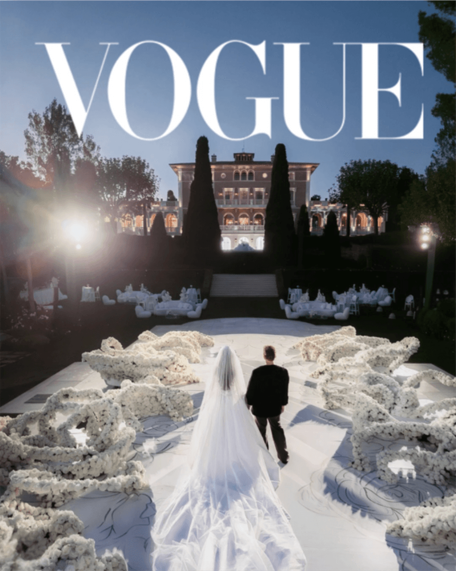Magazine cover from a Sarah Haywood wedding
