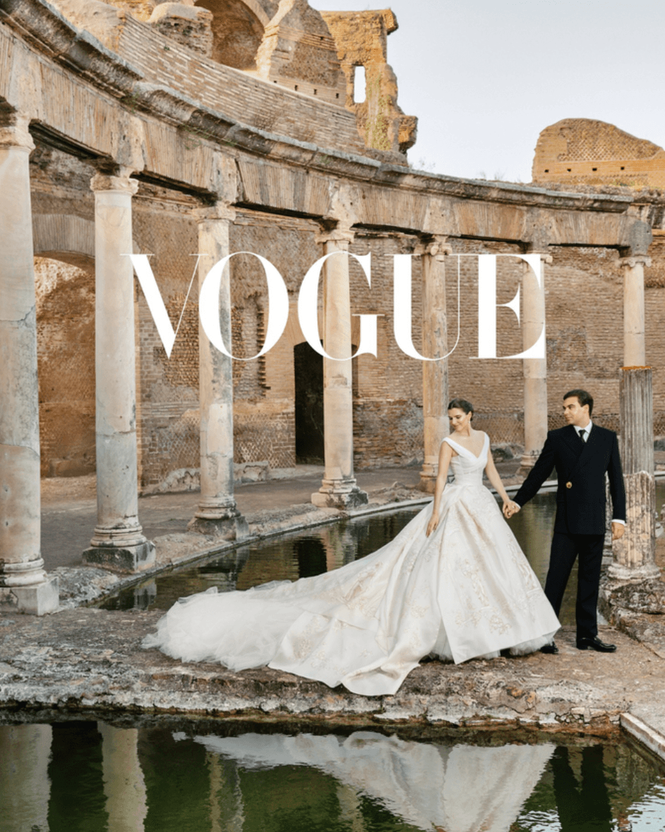 Magazine cover from a Sarah Haywood wedding